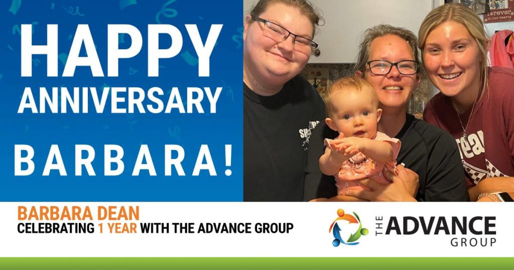 Happy 1st Anniversary, Barbara Dean! The Advance Group